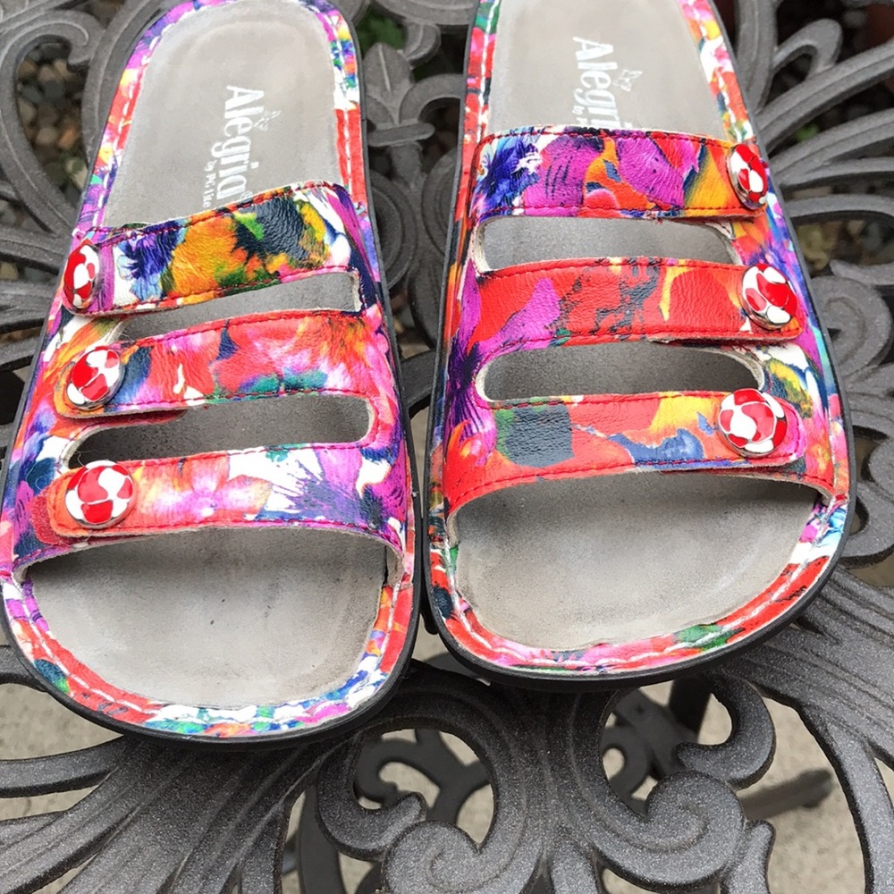 🐲💙 Alegria Fiona Iris Multi color Floral Print Sandal - Picture 6 of 12